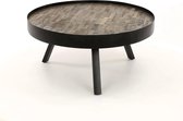 dePauwWonen Teca Ø75 rand Salontafel - 75x75x35 cm - Grijs