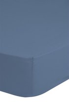 Zachte Jersey Hoeslaken 90/100x200cm - Hoekhoogte 30cm - 100% Katoen - Ice Blauw