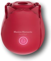 Roos Vibrator Rose Luchtdruk Suck Sex Toys voor Vrouwen Flower - Monica Moments - Rood