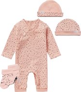 Noppies SET(4delig) Playsuit Noorvik Peach met Sokjes en Muts - 50