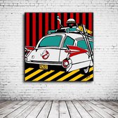 Pop Art Ecto 1 Ghostbusters Canvas - 90 x 90 cm - Canvasprint - Op dennenhouten kader - Geprint Schilderij - Popart Wanddecoratie