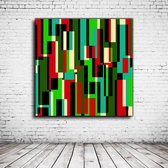 Modern Art N° 140 Canvas - 80 x 80 cm - Canvasprint - Op dennenhouten kader - Geprint Schilderij - Popart Wanddecoratie