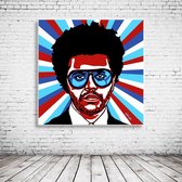 Pop Art The Weeknd Poster - 90 x 90 cm Fotopapier Mat 180 gr - Popart Wanddecoratie