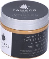 Famaco meubel leder poets cream - Leather balm 300 ml kleur 331 dark tan london schoenpoets kleding en andere lederwaren - grote pot
