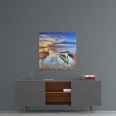 Lake Landscape UV Printed Glass schilderij - 40x40 cm