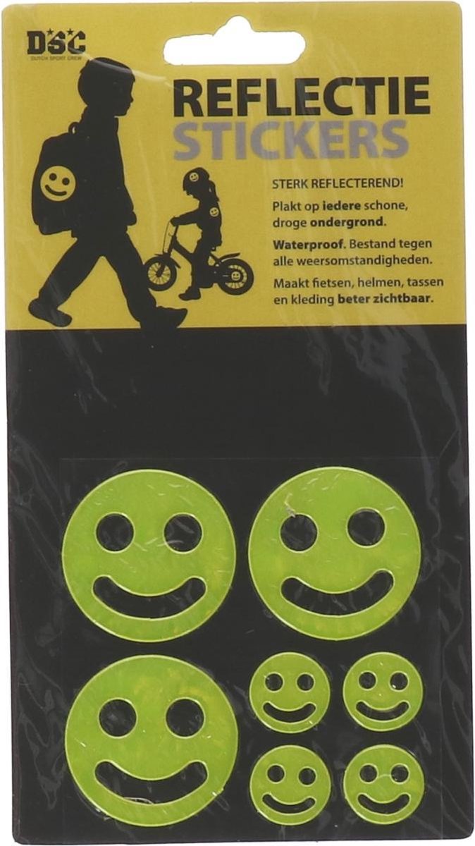 Reflectiestickers Smile 7 Stuks - Reflectieband met led - led sticker - fiets sticker - rugzak sticker led -