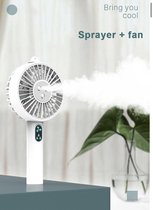 Ventilator - klein formaat - water spray - zomer - verkoeling - oplaadbaar