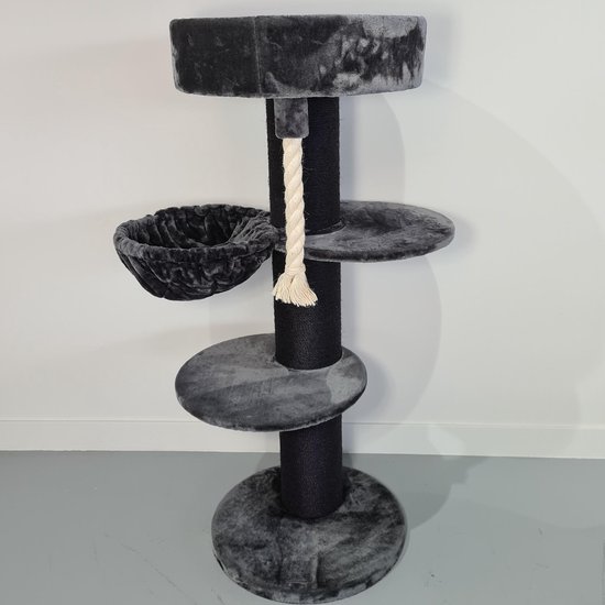 RHRQuality krabpaal voor grote katten Maine Coon Sleeper PLUS Blackline Dark Grey
