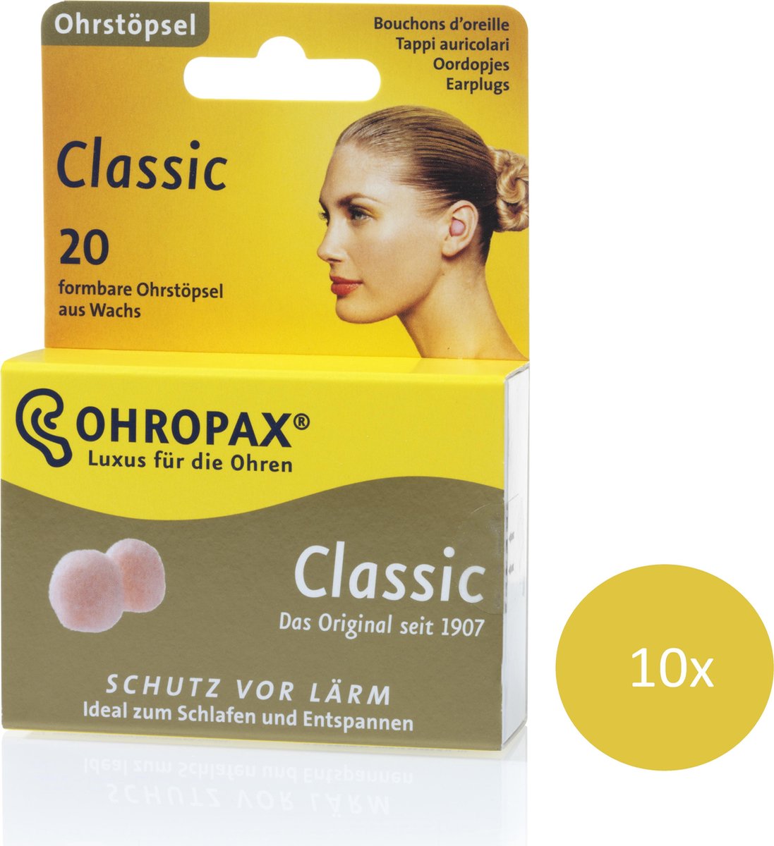 10x OHROPAX Classic 20st (200 stuks)