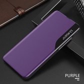 Smart View Window Flip Cover met Magneetsluiting voor Galaxy A72 _ Violet