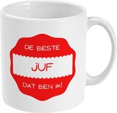 MUGZ - Beste JUF - Mok - Theemok - Koffiemok - Theebeker - Koffiebeker - Beste JUF Rood