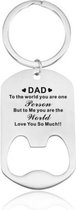 VADERDAG CADEAU | World Best Dad I Love You So Much Sleutelhanger | Sleutelhanger met flesopener | Cadeau voor hem | Cadeau voor papa | Mannen | Flessen opener |Liefde | Vaderdag g