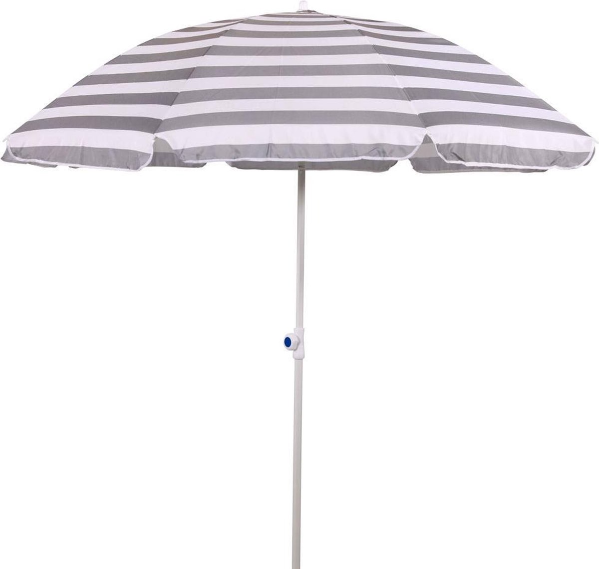 Strandparasol streepmotief grijs 200 cm - Strandparasol met knikarm - Kleine parasol - Kinder parasol