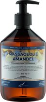 Massageolie Amandelolie 500 ml met pomp - 100% natuurlijk - biologisch en koud geperst