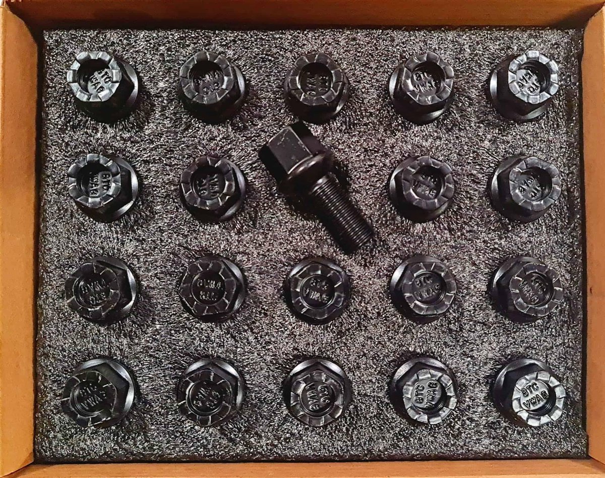 Wielbouten 28MM Bolconisch M14 x 1.5 Zwart 20x / M14x1.5 / M14x1,5 / M14 x 1.5 / M14 x 1,5