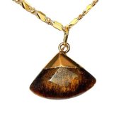 Tijgeroog Hanger Verguld