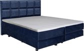 Boxspring Josh Blauw 200x200 compleet inclusief topdekmatras