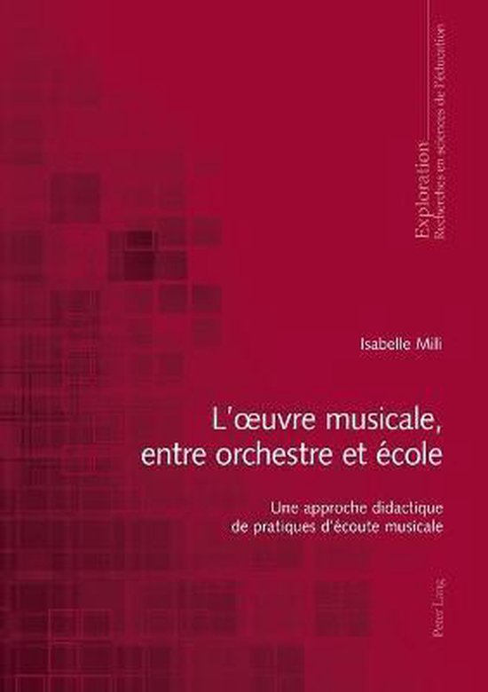 L'oeuvre musicale, entre orchestre et école - cover