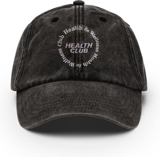 The Health Club - Dad Brand Pet - Premium tennis Cap - black washed -  One-Size Dad... | bol.com
