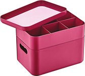 Herzberg HG-OKY676: 2 Layer Multipurpose Organizer Box Pink