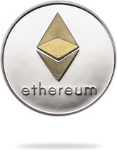 Ethereum munt goudzilver - cryptotoken - fysieke munt