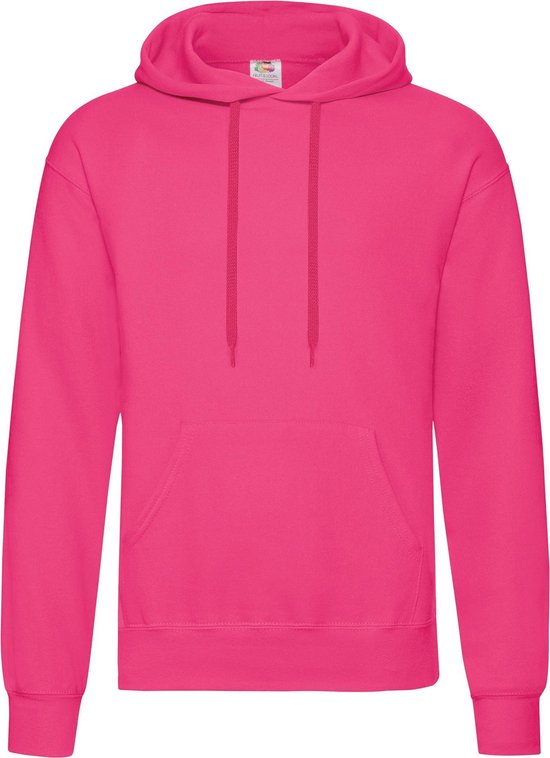 Fruit Of The Loom Heren Sweatshirt Met Capuchon / Hoodie (Fuchsia)