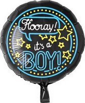 Folieballon Neon "It's a boy" 46x46 cm