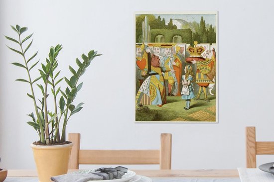 Peintures sur toile - Illustration du conte de fées Alice au pays des merveilles - 30x40 cm - Décoration murale