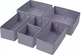 FBC - Lade Organizer - Lade Verdeler - Lade Bakjes - Lade indeling - Lade opbergsysteem - Lade organizer kledingkast - Lade organizer badkamer - Lade organizer keuken - Lade organizer bureau - Grijs - 6 stuks