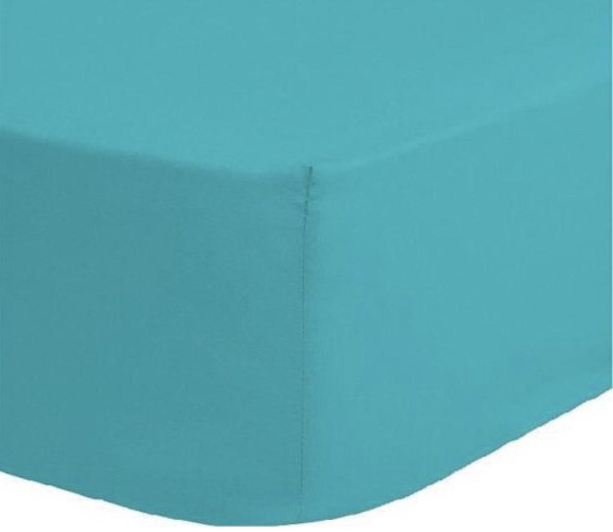 Premium hoeslaken-jersey-100% katoen-stretch- Lits-jumeaux- 200x220+40cm- Hoekhoogten- geschikt voor boxspring- Waterbed- Turquoise