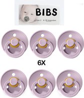 Bibs fopspeen - maat 2 6-18 maanden - 6 stuks -Lilac