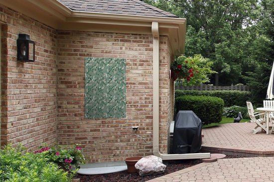 Motif abstrait de feuilles sur fond vert 60x90 cm