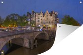 Muurdecoratie De Papiermolensluis bij de Brouwersgracht in Amsterdam - 180x120 cm - Tuinposter - Tuindoek - Buitenposter