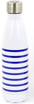 YOKO DESIGN Mariniere geïsoleerde fles - Blauw - 500 ml