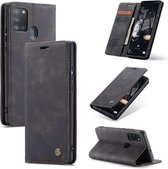 Caseme - Samsung Galaxy A21s - Retro Wallet Hoesje - Zwart