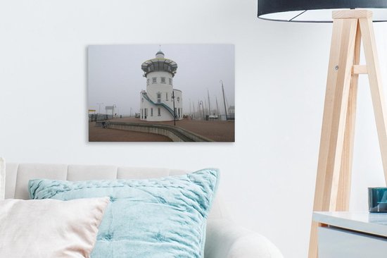 Phare de Harlingen en Frise 30x20 cm - petit - Tirage photo sur toile (Décoration murale salon / chambre)