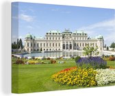 Canvas Schilderij Wenen - Oostenrijk - Kasteel - 140x90 cm - Wanddecoratie