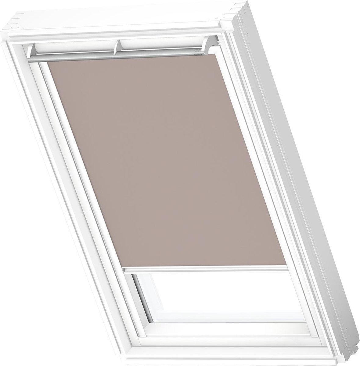 VELUX Origineel Verduisterend Rolgordijn (DKL) Wit Kozijn, UK08, Light Taupe