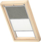 VELUX Origineel Verduisterend Rolgordijn Plus Plissé (DFD), Zilveren Kozijn, MK08, Dusty Green