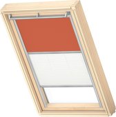 VELUX Origineel Verduisterend Rolgordijn Plus Plissé (DFD), Zilveren Kozijn, P04, P34, 404, Orange