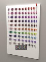 NailPolishDisplay wall display (voor nagel tips & nail art, muurbevestiging, 200 inserts, wit)