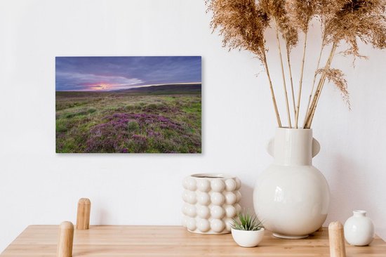 Ciel coloré sur le parc national d'Exmoor en Angleterre Toile 30x20 cm - petit - Tirage photo sur toile (Décoration murale salon / chambre)