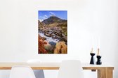 Canvas Schilderij Berglandschap van het Nationaal park Snowdonia - 60x90 cm - Wanddecoratie