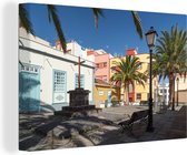 Canvas Schilderij Het Tanquito plein van Santa Cruz in Spanje - 120x80 cm - Wanddecoratie