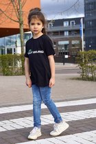 Kinder T-shirt kleur logo wit/groen chameleon
