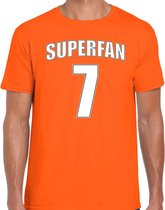 Superfan nummer 7 oranje t-shirt Holland / Nederland supporter EK/ WK voor heren M