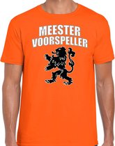 Oranje fan t-shirt voor heren - meester voorspeller oranje leeuw - Nederland supporter - EK/ WK shirt / outfit 2XL