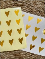 Sluitsticker - Sluitzegel - Mix van Wit en transparant met Gouden hart - 32 stuks | Trouwkaart - Geboortekaart - Envelop | Goud | Hartjes - Hart | Envelop stickers | Cadeau - Cadea