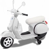 Vespa Elektrische Kinderscooter – 12V – 1-3 Jaar – 73 cm Zit Hoogte – Zijwieltjes – Wit