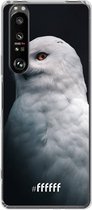 6F hoesje - geschikt voor Sony Xperia 1 III -  Transparant TPU Case - Witte Uil #ffffff